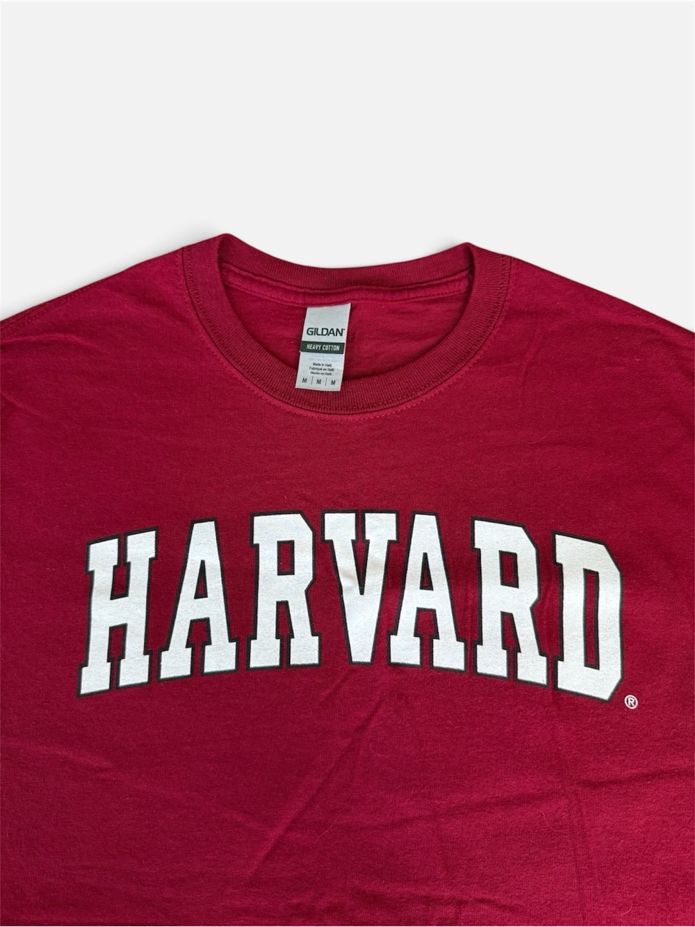 Short Sleeve Harvard Logo Tee in Cardinal Red with White Print
